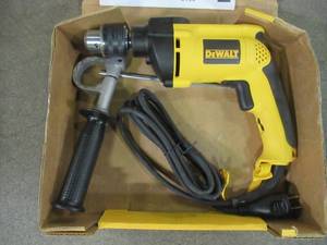 lot 21 image: DEWALT 12 in. Variable Speed Reversible Hammer Drill, DW511 - Used.