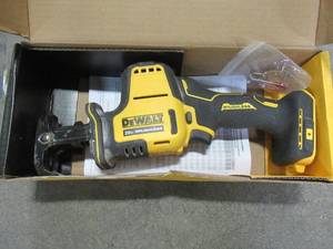 lot 35 image: DEWALT ATOMIC 20-Volt MAX Cordless Brushless Compact Reciprocating Saw (Tool-Only), DCS369 - Used.