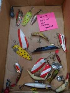 Box of Vintage Bobbers, & Fish Knife