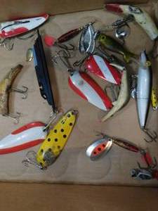 Box of Vintage Fishing Tackle