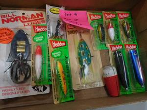Box of Fishing Lures & 1 Bobber