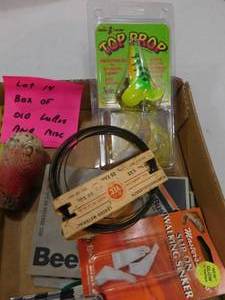 Box of Vintage Lures, & Misc. Items