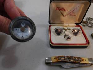 Pocket Knife, Watch, Compass