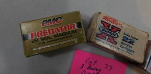 3 - Boxes 22 Mag Shells, Near Full
