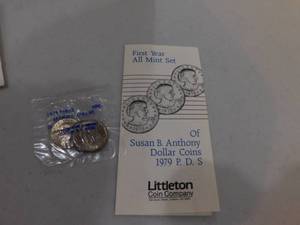 1979 P.D.S Susan D Anthony Dollar Coins