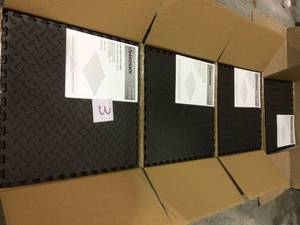 18.4 in. x 18.4 in. Black PVC Garage Flooring Tile (6-Pack) by Husky Customer Returns See Pictures&nbsp