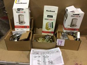 917 SmartCode Satin Nickel Electronic Single-Cylinder Tustin Door Lever Featuring SmartKey Security by Kwikset Customer Returns See Pictures&nbsp