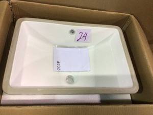 20-78 in. x 14-34 in. Rectrangle Undermount Vitreous Glazed Ceramic Lavatory Vanity Bathroom Sink Pure White Customer Returns See Pictures&nbsp
