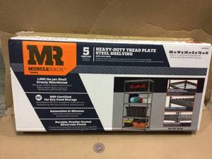 Silver 5-Tier Steel Garage Storage Shelving Unit (36 in. W x 72 in. H x 18 in. D) by Muscle Rack Customer Returns See Pictures&nbsp