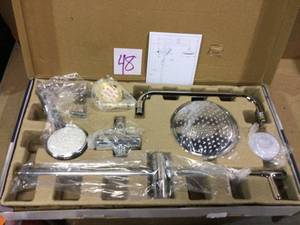 Vitalio 5-spray 7 in. Dual Shower Head and Handheld Shower Head in Chrome by GROHE Customer Returns See Pictures&nbsp