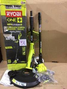 ONE 18-Volt Lithium-Ion Cordless Battery Electric String TrimmerEdger (Tool Only) by RYOBI Customer Returns See Pictures&nbsp