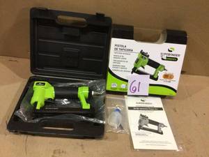 Pneumatic Upholstery Stapler  Staples (38 in., 716 in. and 58 in.) Customer Returns See Pictures&nbsp