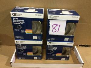 4 in. Selectable Integrated LED Recessed Retrofit Interchangeable Trim by Commercial Electric Customer Returns See Pictures&nbsp