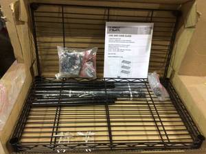 Black 3-Tier Metal Wire Shelving Unit (24 in. W x 30 in. H x 14 in. D) by HDX Customer Returns See Pictures&nbsp