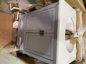 Dorel Living Otum 24 Bathroom Vanity, Gray not used see pictures