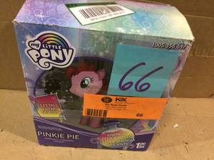 lot 66 image: 3.5 ft. Inflatable Pinkie Pie with Holiday Scarf by Hasbro Customer retturns See Pictures