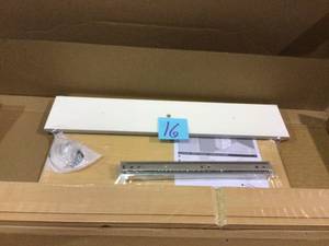 lot 16 image: 4 in. H x 24 in. W Rustic Grey Wood Deluxe Drawer Kit by Closet Evolution Customer retturns See Pictures