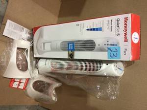 lot 23 image: Honeywell QuietSet 5-Speed Tower Fan Oscillating Customer retturns See Pictures