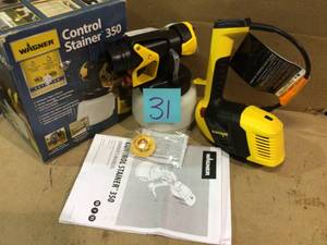 lot 31 image: Control Stainer 350 HVLP Handheld Sprayer Customer retturns See Pictures