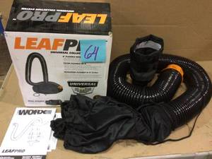lot 64 image: Leaf Pro High Capacity Universal Leaf Collection System by Worx Customer retturns See Pictures