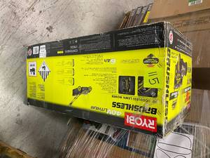 lot 115 image: 20 in. 40-Volt 6.0 Ah Lithium-Ion Battery Brushless Cordless Walk Behind Self-Propelled Lawn Mower with Charger Included by RYOBI Customer Returns See Pictures