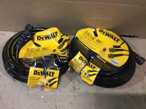 lot 71 image: Lot of 2 NEW Dewalt DXPA25PH 516x25 3700 PSI Pressure Washer Extension Hose see pictures