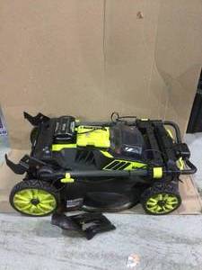 lot 77 image: Ryobi 20 in. 40-Volt Brushless Cordless Walk Behind Self-Propelled Lawn Mower includes a battery and charger