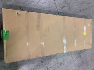 lot 113 image: Ready-to-Assemble 6 ft. Adjustable Height Solid Wood Top Workbench in Black by Husky Customer Returns See Pictures