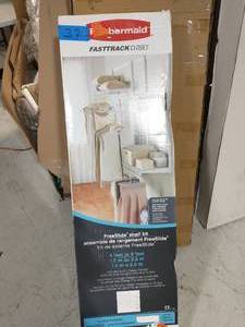 lot 37 image: RUBBERMAID KIT 4-8 FT CLOSET SHELF WIRE FREESLDE-WHT