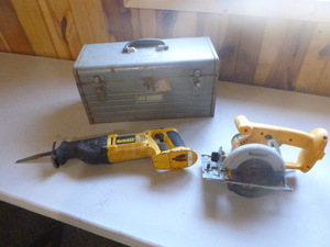 lot 21 image: DeWalt Power Tools and Toolbox