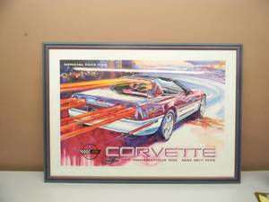 lot 6 image: 1995 CORVETTE OFFICIAL PACE CAR, 79TH INDIANAPOLIS 500 PRINT - VERY NICE, PROFESSIONALLY FRAMED - APPROX 38 BY 27 - SEE PICTURES