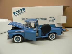 lot 13 image: DANBURY MINT 124 SCALE - 1958 CHEVROLET APACHE - NEW IN BOX -  AWESOME PIECE - SEE PICTURES