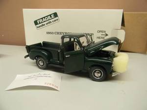 lot 14 image: DANBURY MINT 124 SCALE - 1953 CHEVROLET PICKUP - NEW IN BOX -  AWESOME PIECE - SEE PICTURES