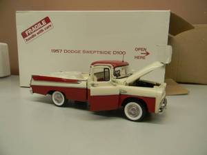 lot 16 image: DANBURY MINT 124 SCALE - 1957 DODGE SWEPTSIDE D100 - NEW IN BOX -  AWESOME PIECE - SEE PICTURES