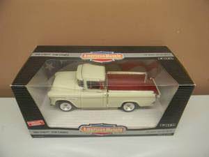 lot 24 image: ERTL AMERICAN MUSCLE 118 SCALE DIE CAST - 1955 CHEVY 3100 CAMEO - NEW IN BOX - AWESOME - SEE PICTURES