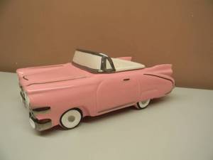lot 36 image: 59 CADILLAC Cookie Jar  Candy Dish, Collectable Classics NAC Inc, USA  - NICE - SEE PICTURES