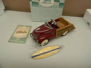 lot 43 image: 1939 FORD STATION WAGON - Limited Edition Hallmark Kiddie Car Classics - NEW IN BOX - NICE - SEE PICTURES