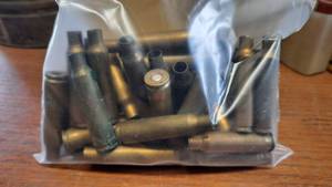 lot 320 image: Bag of 250 Savage Brass Cartridges
