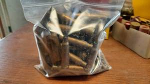 lot 321 image: Lot of Various Brass Cartridges & 22 Rounds