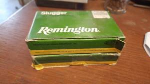 lot 327 image: Lot of 2 Boxes Remington Slugger 1oz Hollow Point Rifled Slugs (10 Slugs)