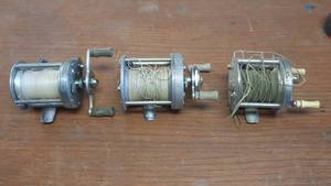 lot 332 image: Lot of 3 Vintage Open Face Reels