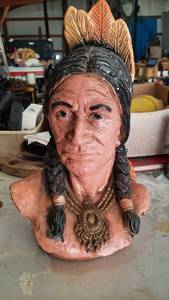 lot 523 image: Indian Head Statue (Mexico)