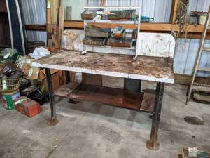 lot 173 image: Steel Top Worktable
