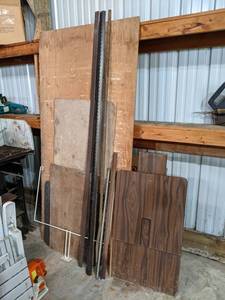 lot 200 image: Lot of Wood, Piano Hinges and More