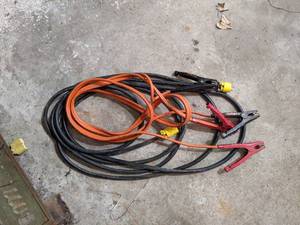 lot 203 image: Heavy Duty Extension Cord and Jumper Cables