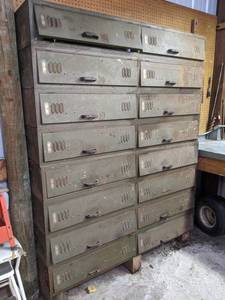 lot 215 image: 16-Door Parts Cabinet  Lockers