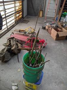lot 230 image: Lot of Spiral Drill Bits and More in 5 Gallon Bucket