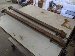 lot 264 image: Pair of Vintage Wood Bar Clamps