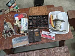 lot 297 image: Soldering Iron, Terminal Kit, Motor Brush Assortment and More