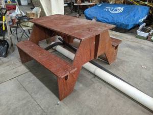 lot 351 image: Picnic Table - Measures about 48 x 48 x 26-12